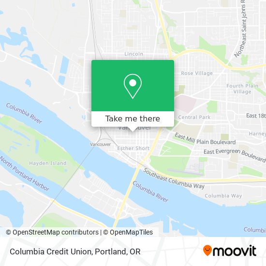 Columbia Credit Union map