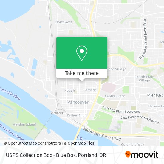 USPS Collection Box - Blue Box map