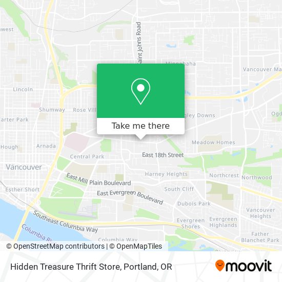 Hidden Treasure Thrift Store map