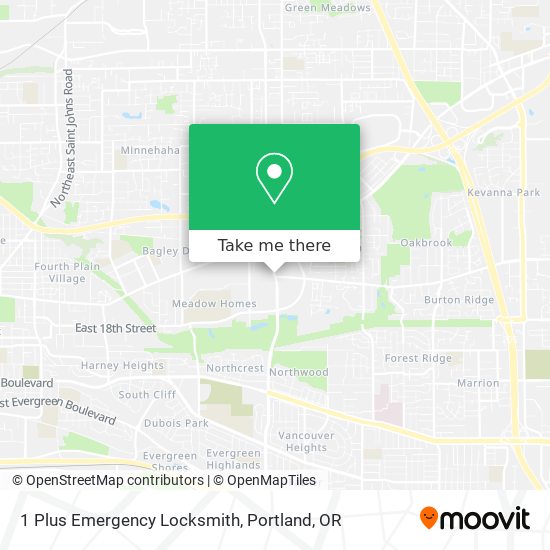 Mapa de 1 Plus Emergency Locksmith