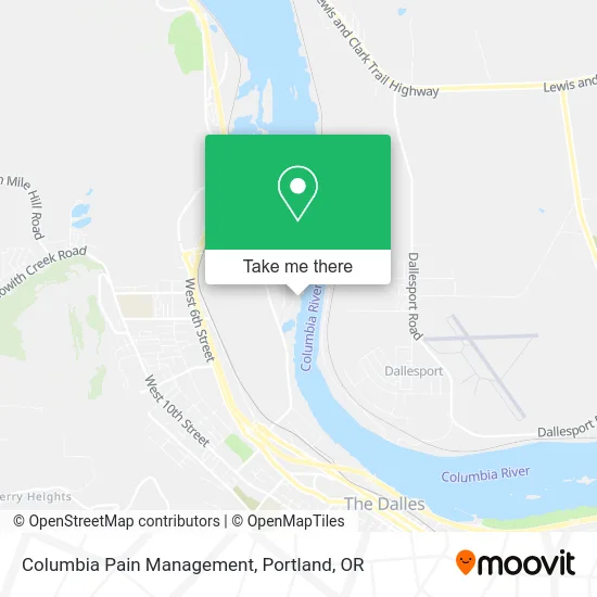 Columbia Pain Management map