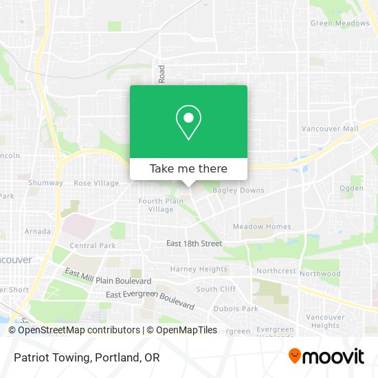 Patriot Towing map