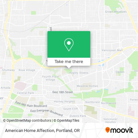 Mapa de American Home Affection