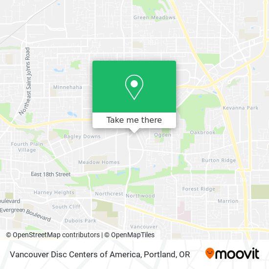 Mapa de Vancouver Disc Centers of America