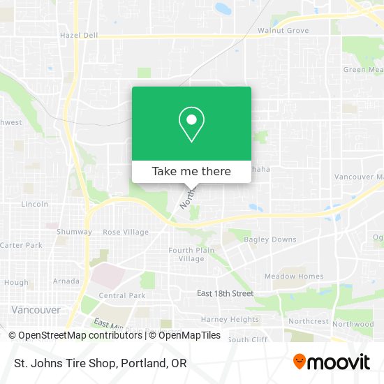 Mapa de St. Johns Tire Shop