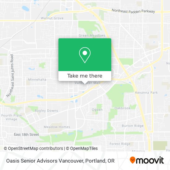 Oasis Senior Advisors Vancouver map