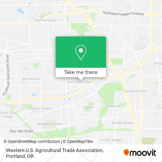 Mapa de Western U.S. Agricultural Trade Association