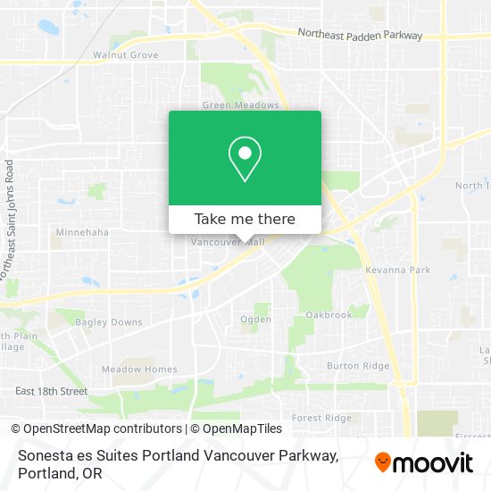 Sonesta es Suites Portland Vancouver Parkway map