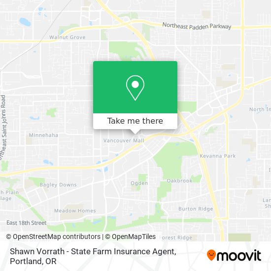 Mapa de Shawn Vorrath - State Farm Insurance Agent