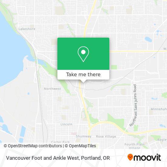 Vancouver Foot and Ankle West map