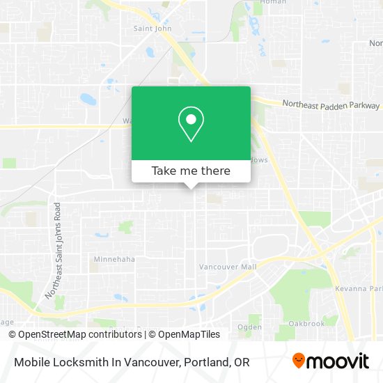 Mobile Locksmith In Vancouver map