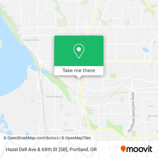 Mapa de Hazel Dell Ave & 68th St [SB]