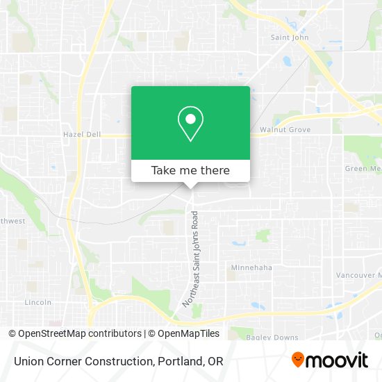 Union Corner Construction map