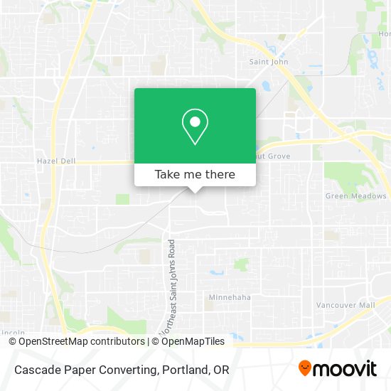 Mapa de Cascade Paper Converting