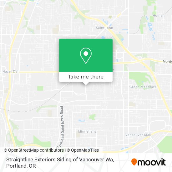 Straightline Exteriors Siding of Vancouver Wa map