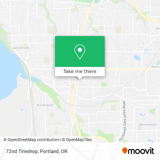 72nd Tireshop map