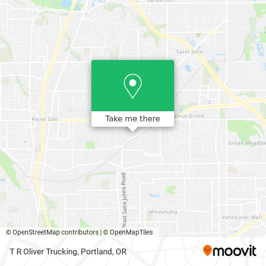 T R Oliver Trucking map