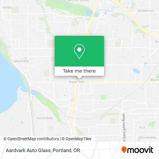 Aardvark Auto Glass map