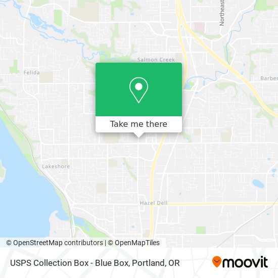 USPS Collection Box - Blue Box map