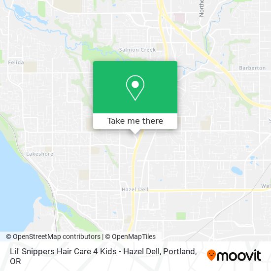 Lil' Snippers Hair Care 4 Kids - Hazel Dell map