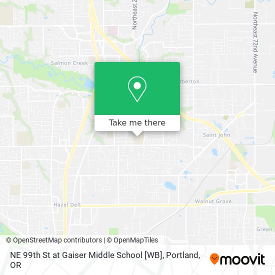 Mapa de NE 99th St at Gaiser Middle School [WB]