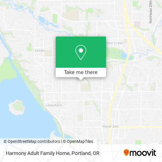 Harmony Adult Family Home map