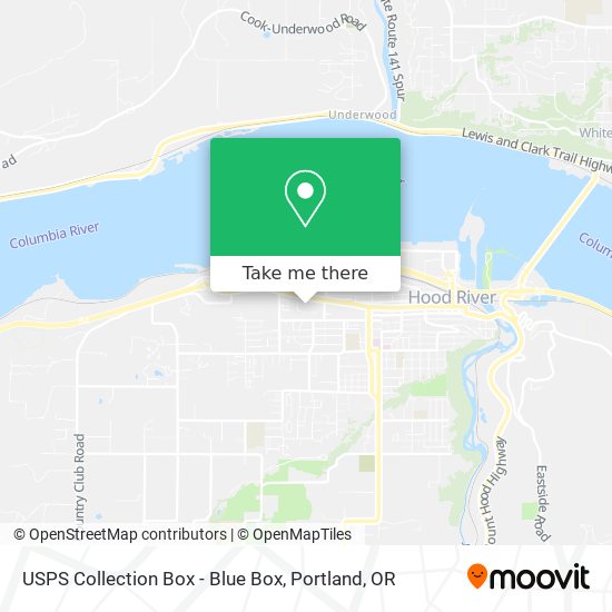 USPS Collection Box - Blue Box map