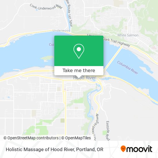 Holistic Massage of Hood River map