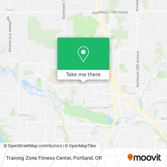 Mapa de Training Zone Fitness Center
