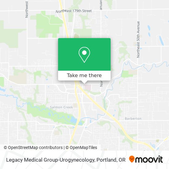 Legacy Medical Group-Urogynecology map