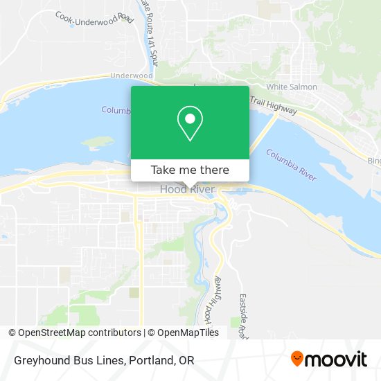 Greyhound Bus Lines map