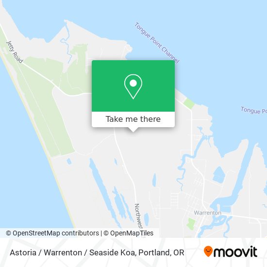 Mapa de Astoria / Warrenton / Seaside Koa