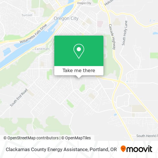 Mapa de Clackamas County Energy Assistance