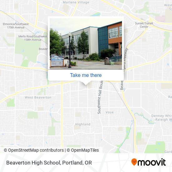 Mapa de Beaverton High School