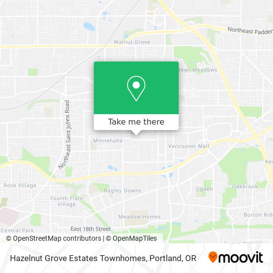Mapa de Hazelnut Grove Estates Townhomes