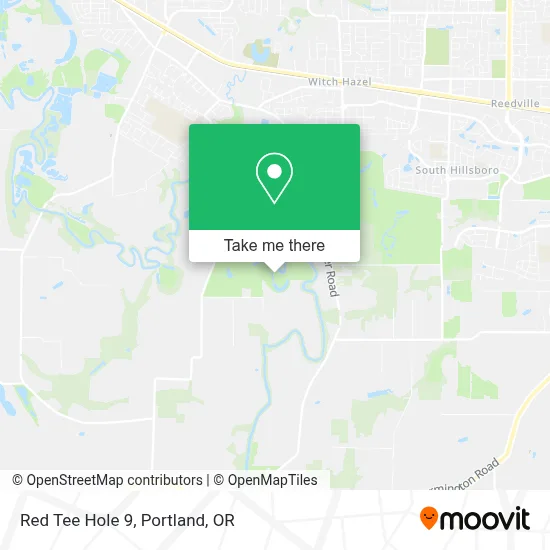 Red Tee Hole 9 map