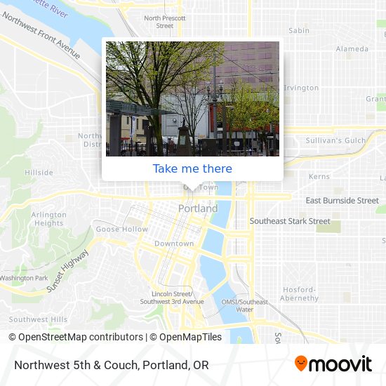 Northwest 5th & Couch map