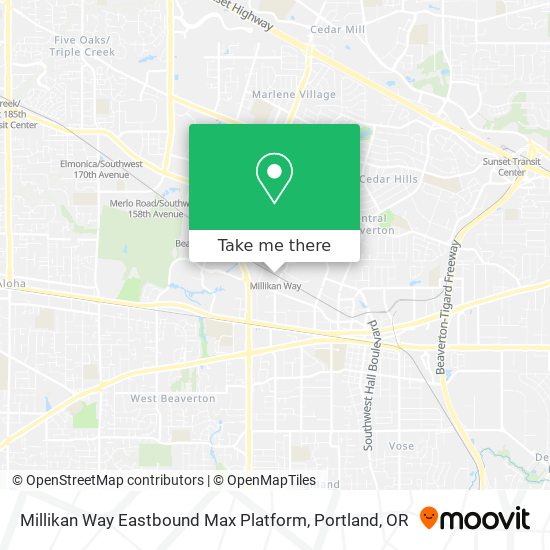 Millikan Way Eastbound Max Platform map