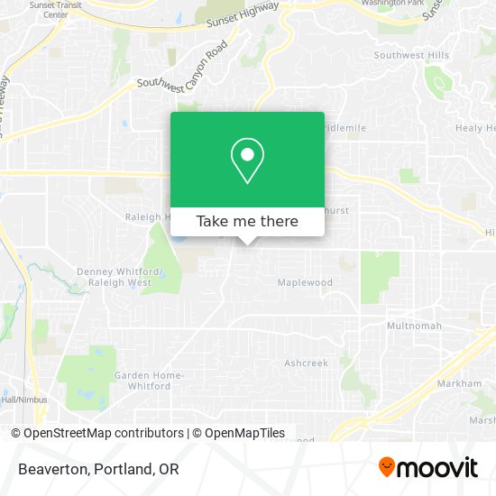 Beaverton map