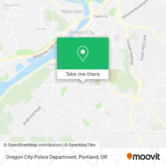 Oregon City Police Department map