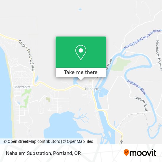 Mapa de Nehalem Substation