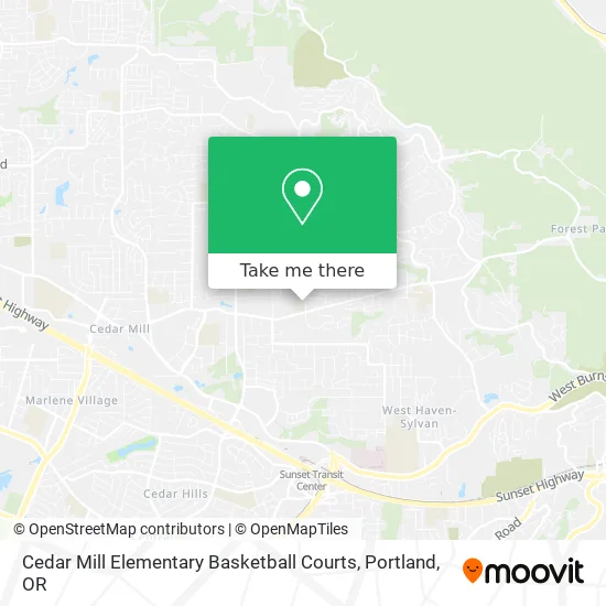 Cedar Mill Elementary Basketball Courts map