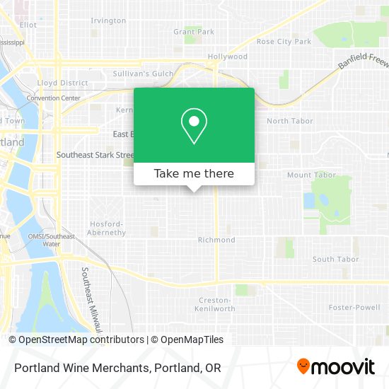 Portland Wine Merchants map