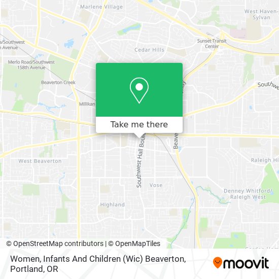 Women, Infants And Children (Wic) Beaverton map