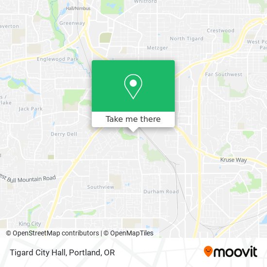 Tigard City Hall map