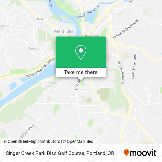Mapa de Singer Creek Park Disc Golf Course