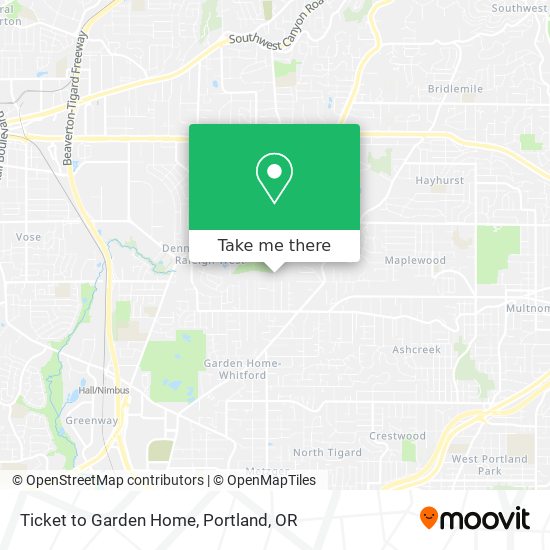 Mapa de Ticket to Garden Home