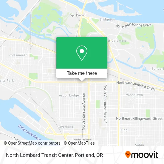 North Lombard Transit Center map