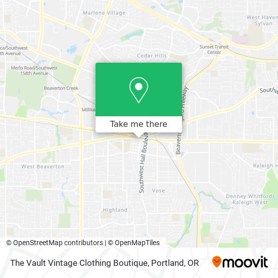 The Vault Vintage Clothing Boutique map