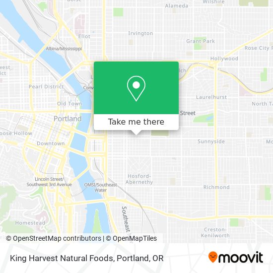 Mapa de King Harvest Natural Foods